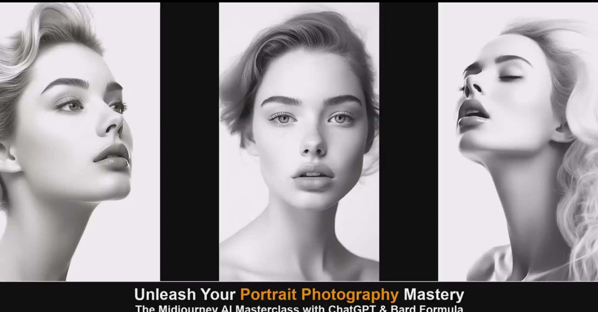 图片[1]-(9312期)Midjourney v5 ChatGPT 和 Bard AI人工智能人像摄影大师班-15节-中英字幕-海旭网创