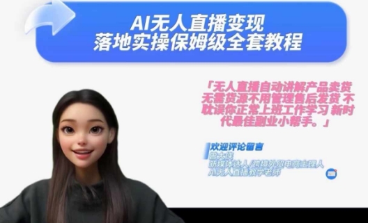Ai无人直播变现实操课，保姆级全套教程，2024年带你和我一样实现财富倍增-海旭网创
