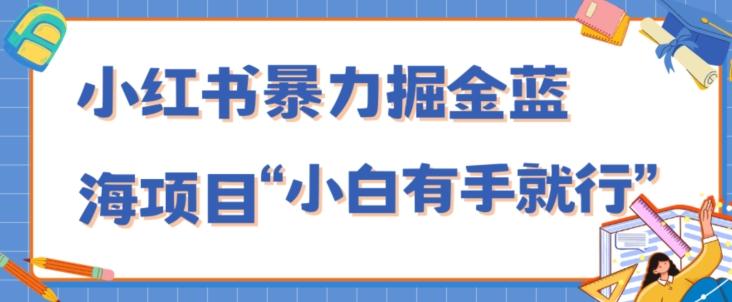 小红书暴力掘金蓝海项目，轻松日入1000+、小白有手就行（附新引流方法，不违规）-海旭网创