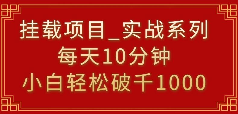 挂载项目，小白轻松破1000，每天10分钟，实战系列保姆级教程【揭秘】-海旭网创