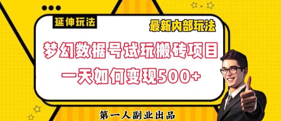 数据号回归玩法游戏试玩搬砖项目再创日入500+【揭秘】-海旭网创