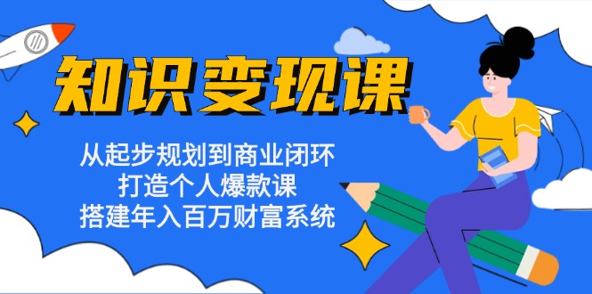 知识变现课：从起步规划到商业闭环 打造个人爆款课 搭建年入百万财富系统-海旭网创