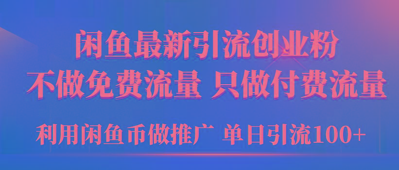 (9584期)2024年闲鱼币推广引流创业粉，不做免费流量，只做付费流量，单日引流100+-海旭网创